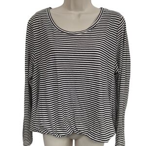 Grace + Karma Balloon Hem Stripe Top Sz XL